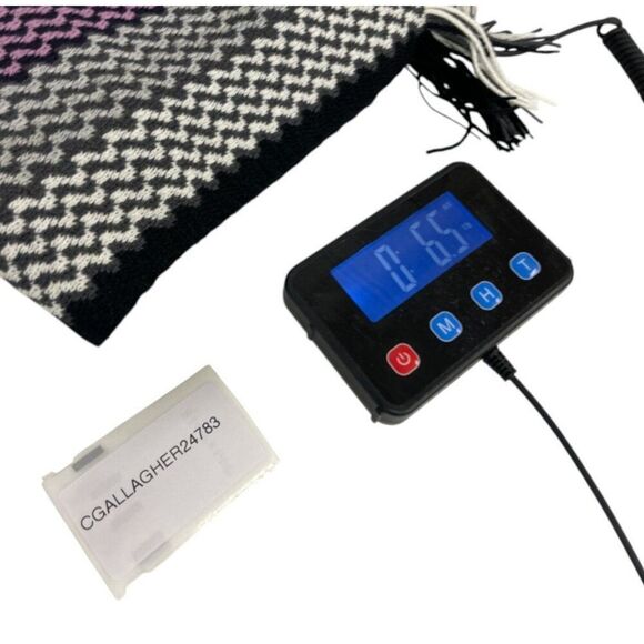 Missoni Womens Scarf Chevron OS Fringe Striped Bohemian Black Gray Purple NWT - Picture 5 of 5